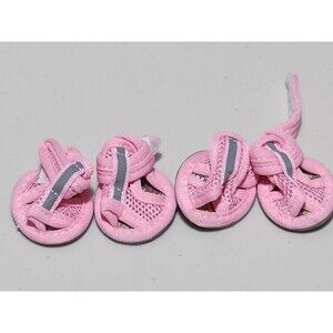 4PCS Summer Breathable Dog/Cat Mesh Sandals Anti-slip Bottoms. Size 2 SM